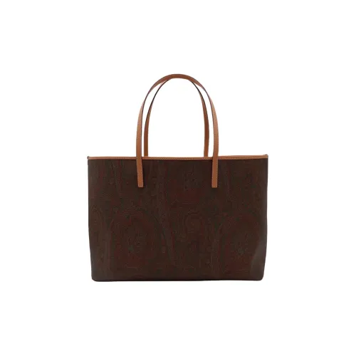 ETRO Хлопок Тоут Сумка Сумка для покупок Сумка Обычная Женская Коричневая