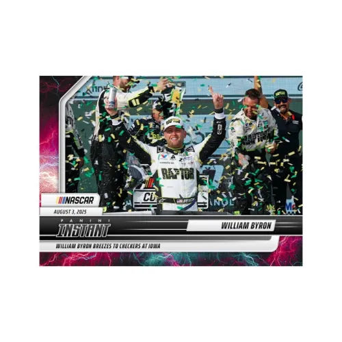 PANINI 2025 NASCAR Racing INSTANT William Byron Lightning Спортивные Карты 1 Упаковка