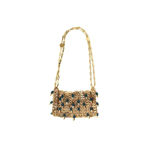 Paco Rabanne Linen Shoulder Bag Women's Gold