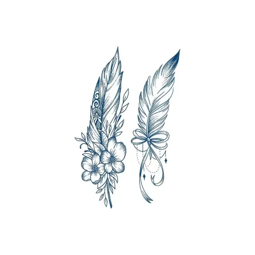 LIEJI Radiant Перо Травяной Наклейка для Татуировки