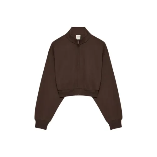 ARITZIA FW25 Cozy Sweatfleece Boyfriend Mock Crop ZIP UP Толстовка Женские