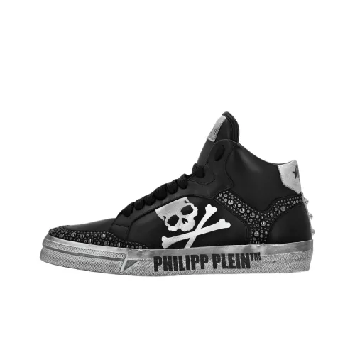 PHILIPP PLEIN Retrokickz Tm High Топ Скейтборд Кроссовки Унисекс Черный