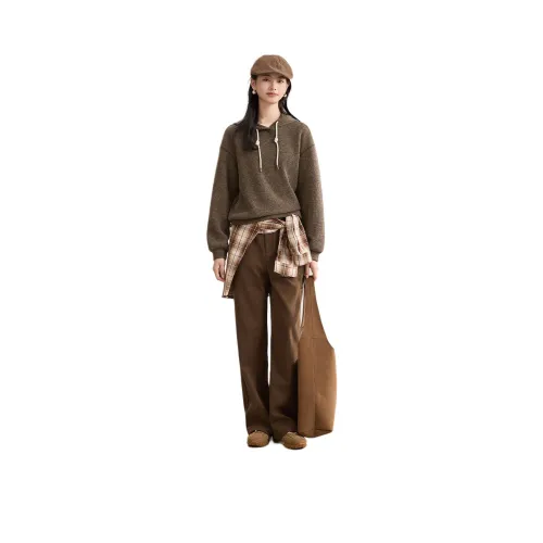 IHIMI Винтажный Кофейный Коричневый Женский Свитшот