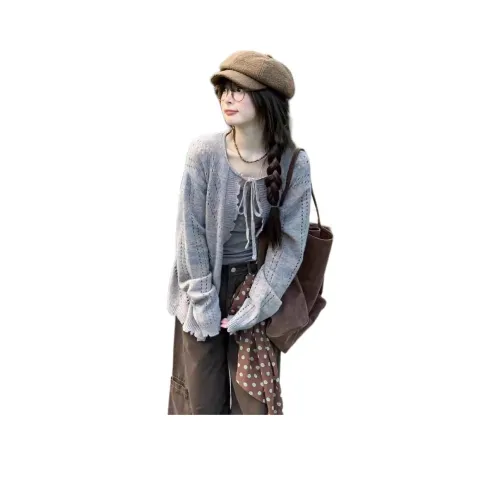 GORGEOUSIDEA Серый Трикотаж Женский Трикотаж