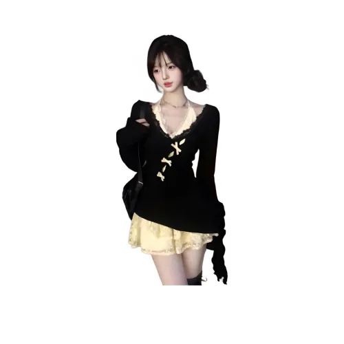 REMOULD Черный COVER UP+Желтый Юбка Женские Комплекты с юбкой