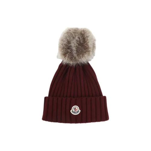 Moncler Модакрил Шапки-бини Женские Темно-красный