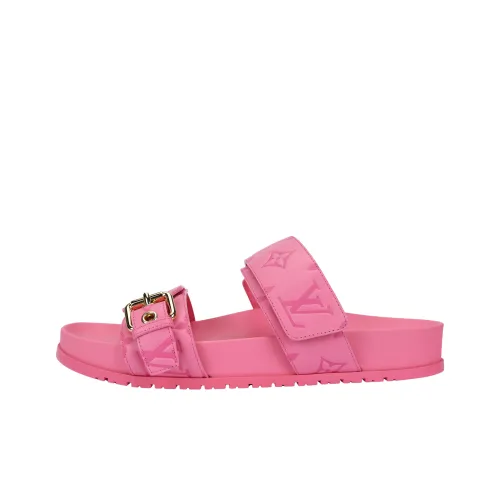 LOUIS VUITTON Bom Dia Шлепанцы Женские Розовые