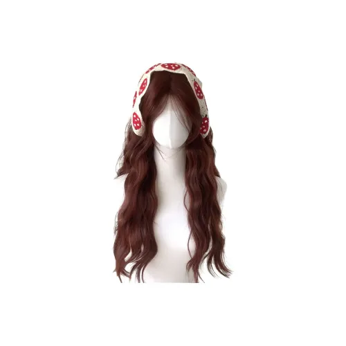 Northward Incline Карамельно-красный Коричневый Водная рябь Средний Длина Прямые волосы Женская Перука Высокая температура Пряжа