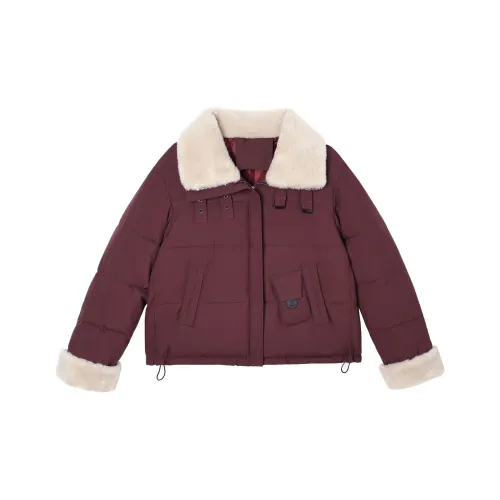 ONNFB Ангора Красный Женский Пуховик