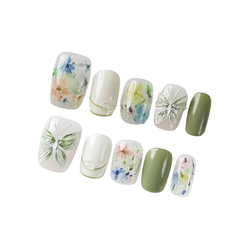 FINGERBOOK Dream Butterfly Wild Short Square Multicolor Jump Color Cute