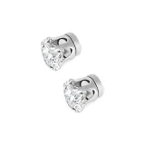 Серьги-клипсы с магнитом, 0,6 см, с цирконием [1 пара]