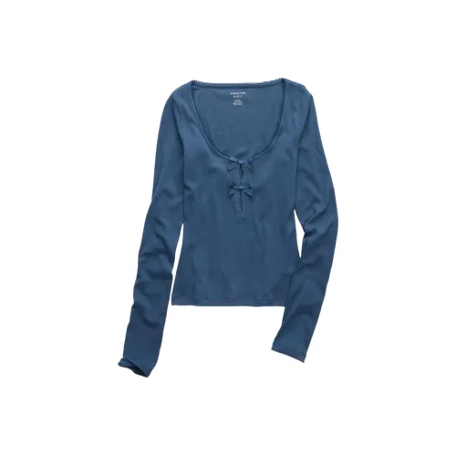 AMERICAN EAGLE Синий Женские T-рубашки