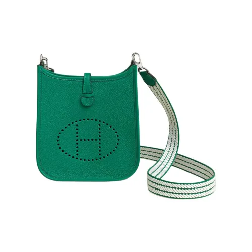 HERMES Evelyne Clemence Телячья кожа Сумка через плечо Сумка на плечо Женская Зеленая