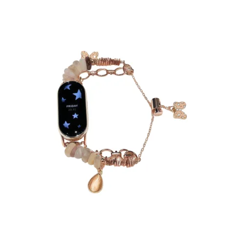 Elegant Fulfillment Plaid Ремень Xiaomi Красный бежевый Совместимость Бусины Металл