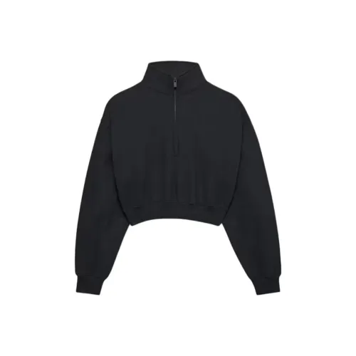 ARITZIA FW25 Cozy Sweatfleece Boyfriend Crop 1 2 ZIP Толстовка Женские