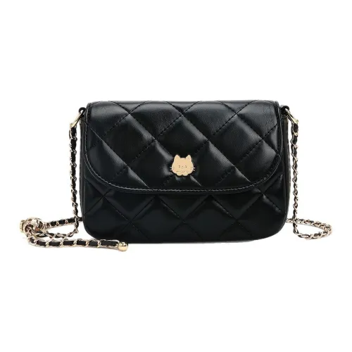 DIFFERENT FACES ПУ (полиуретан) Сумка через плечо Стандартная Женская Черная