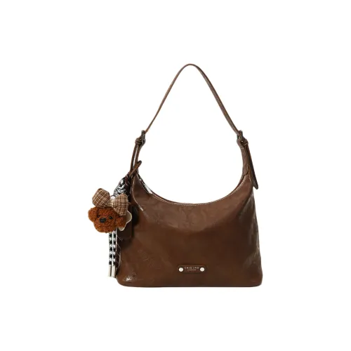 PAYOT Синтетическая кожа Предосенний Cold Brew Плечевая сумка Стандартная Женская Коричневый Черный