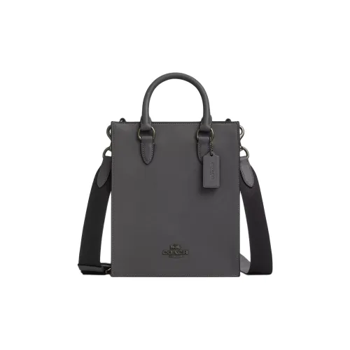 COACH Dylan Подпись Покрытый Холст Сумка-тоут Сумка для покупок Сумка через плечо Сумка Маленькая Мужская Серый