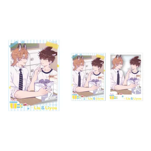 GUANGBO Лежащий Щенок Будет Съеден Открытки аниме-тематики