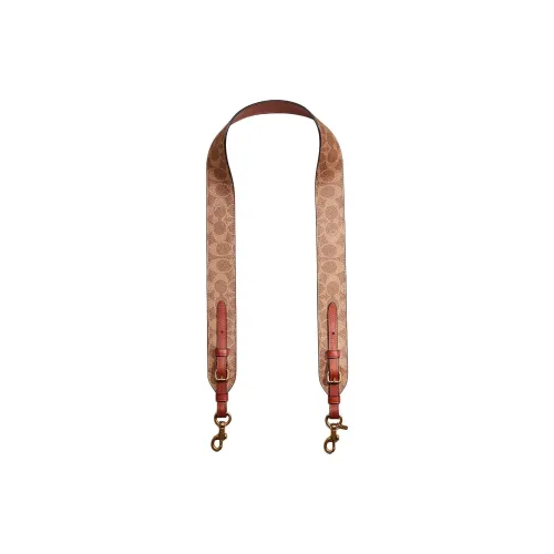 COACH Canvas с кожаными вставками плечевой ремень сумка ремень женский коричневый