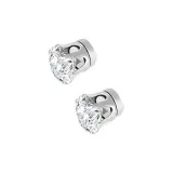 Серьги-клипсы с магнитом, 0,4 см, с цирконием [1 пара]