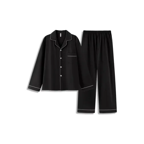 WANANNI Черный мужской комплект пижам