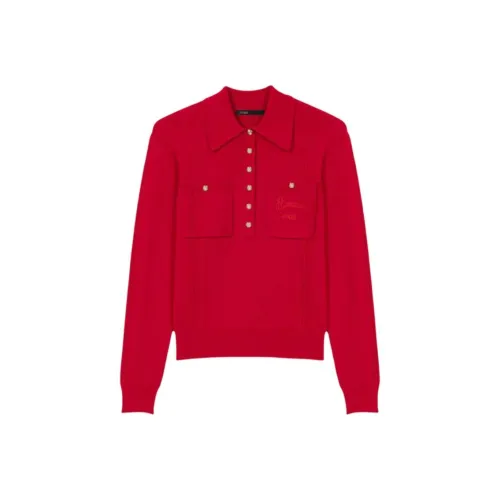 Maje Red Women's Sweaters Maje Красный Женские Свитера