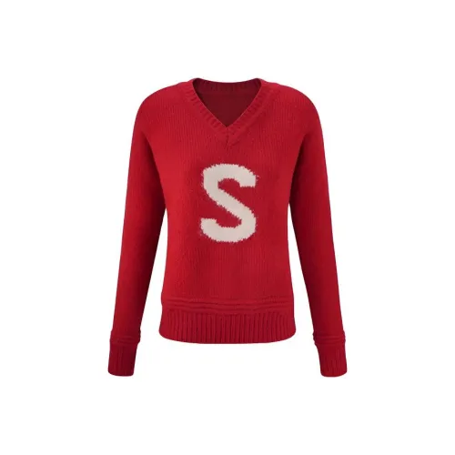 Leather Cat Красный Женские Трикотаж