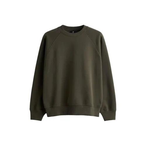 H M Темный хаки зеленый мужские свитшоты