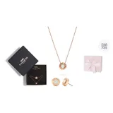 Распакованный круглый ящик ожерелье браслет серьги-гвоздики подарочная коробка