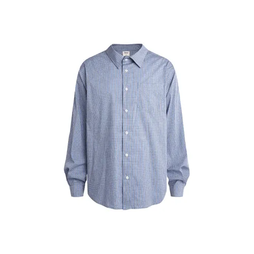 DIMC Blue Men's Shirts DIMC Синий Мужские Рубашки