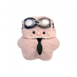 Розовая свинка + защитные очки + черный галстук