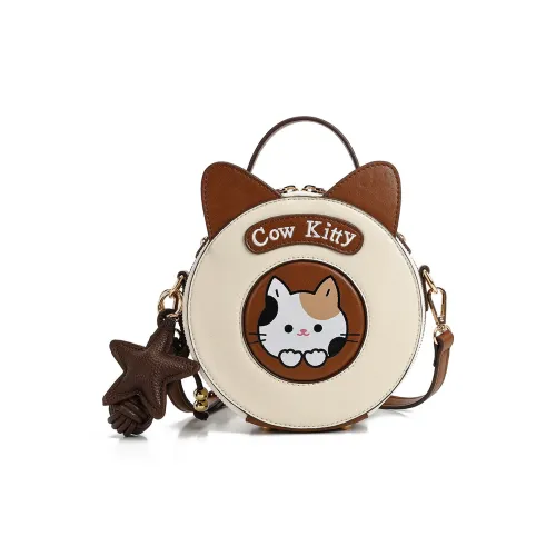 NOMK ПУ (полиуретан) Деним Панель Сумка Женская Коричневый Синий