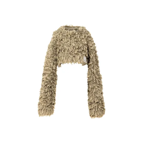 Maison Mihara Yasuhiro FW25 Отбеленный Shaggy Укороченный KNIT Свитер Трикотаж Женский