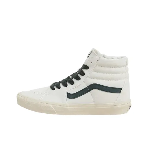 Vans Sk8 HI Высокие Кроссовки для Скейтбординга Мужские Белые Зеленые
