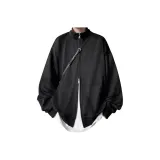 Трехкомпонентный комплект [Черный свитшот + Белая длинная футболка + Черные джинсы]