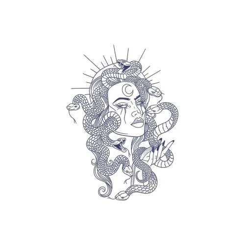 LIEJI Симбиотический Знак Змеи Ден Травяной Татуировка Наклейка