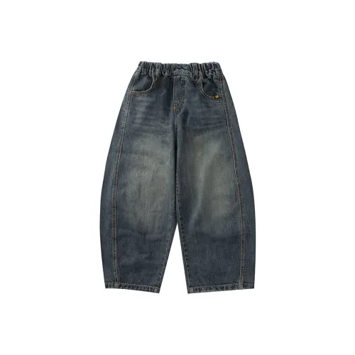 Smileyworld Мальчики Универсальный Свободный крой Удобный Минималистский стиль Корейский стиль Широкие штаны Повседневные штаны Подростки