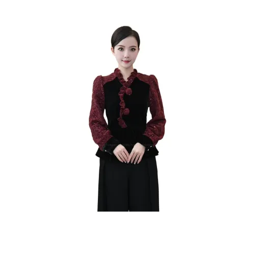 Tang Xi Черные Женские Рубашки