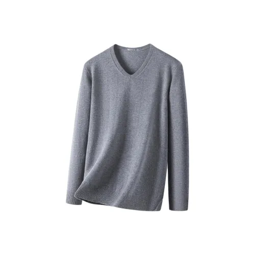 Red bean Средне-серый Мужской Трикотаж