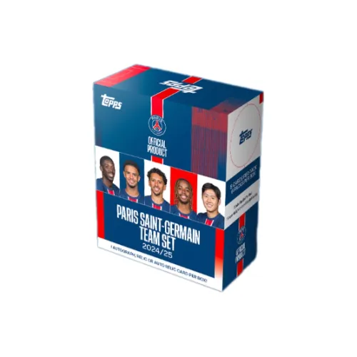 Topps 2024 2025 Футбол UEFA Champions League Paris Saint Germain Команда Коробка Игрок Карточки Спортивные Карты Целая Коробка