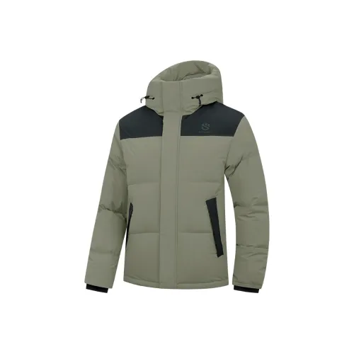 QIAODAN Пуховик Мужской Gila Зеленый Черный