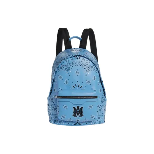 AMIRI Embroidery Leather Backpack Men's Blue AMIRI Вышивка Кожаный Рюкзак Мужской Синий