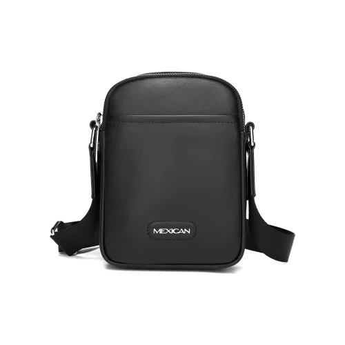 MEXICAN Сумка через плечо из коровьей кожи Мужская Черная