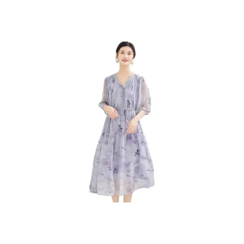 JINJU Короткий рукав Платье Женское