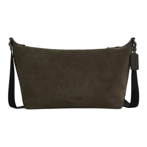 COACH Замша Сумка через плечо Сумка на плечо Большая Мужская Зеленая