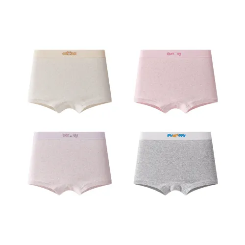 MIIOW 4 пачки Кремовый Абрикос + Фотиния Серый + Таро + Фуксия Школьное Нижнее белье