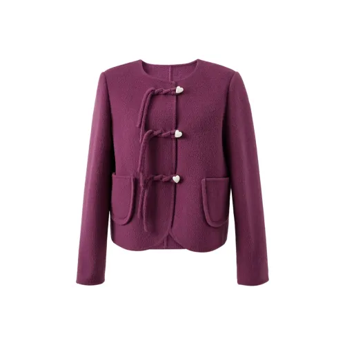 3COLOUR Pink Red Women's Coat