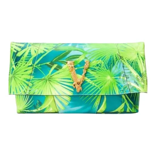 VERSACE Натуральная кожа клатч женский многоцветный