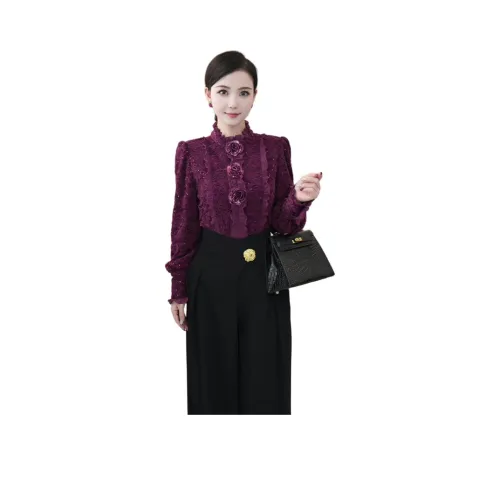 Tang Xi Фиолетовые Женские Рубашки